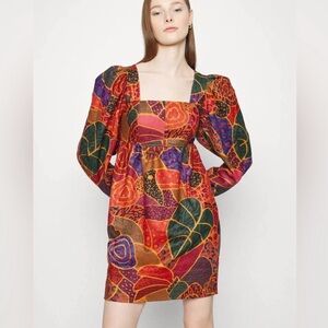 Farm Rio Hidden Animals Fleece Mini Dress